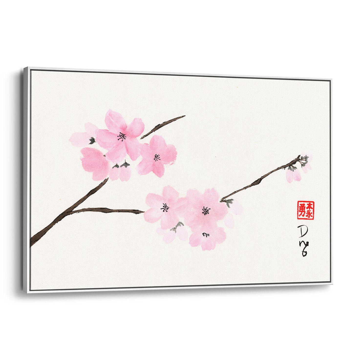 Cherry Blossoms - (Framed Canvas)
