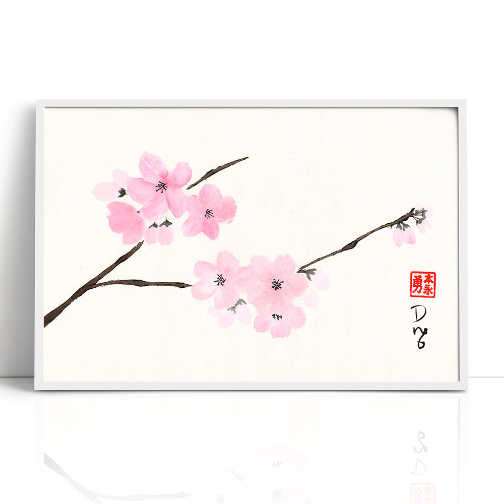 Cherry Blossoms - (Framed Paper Print)