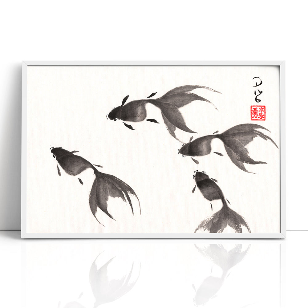 Fish Four - (Framed Paper Print)