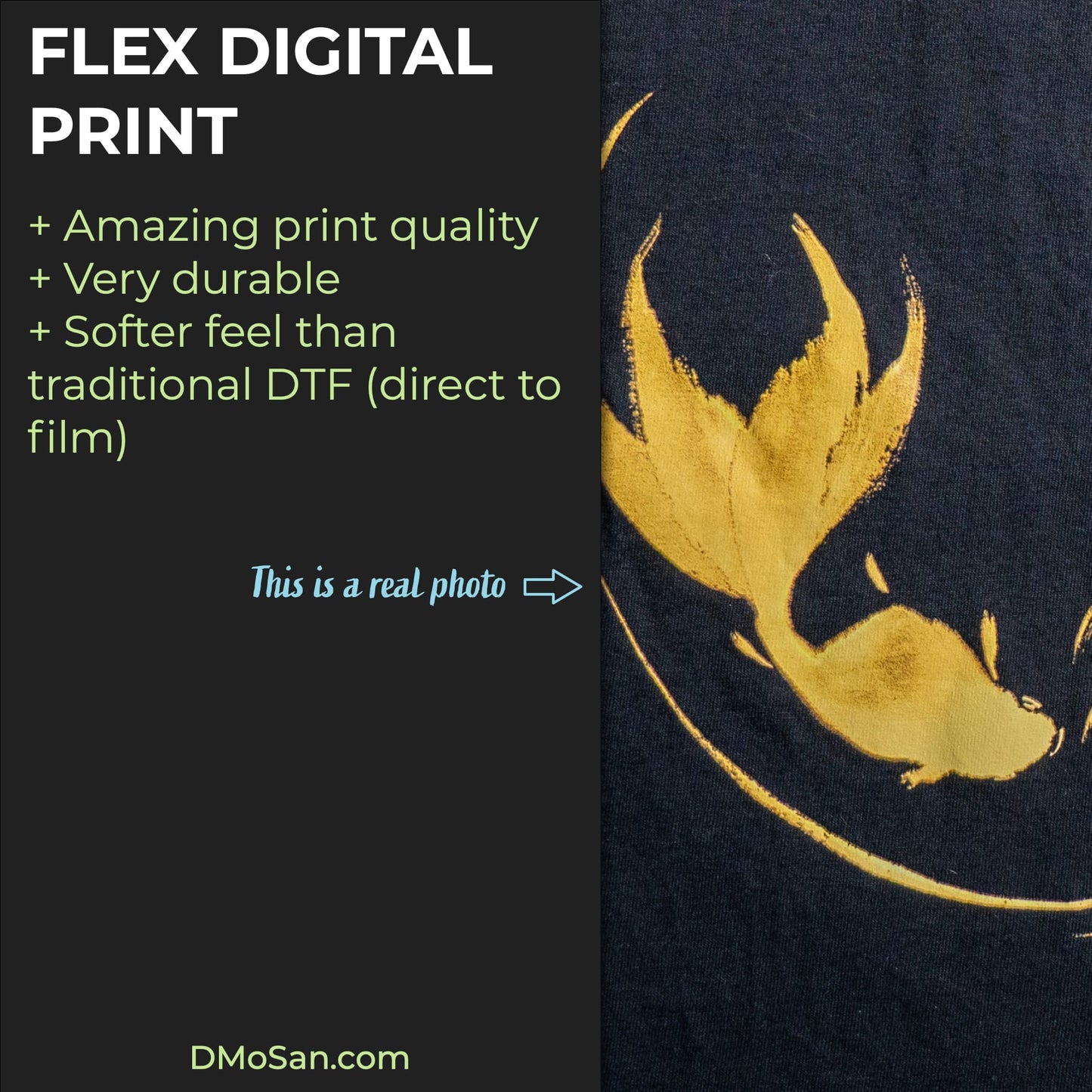 Goldfish Sumi-e Style in Gold T-shirt - Women's Styles