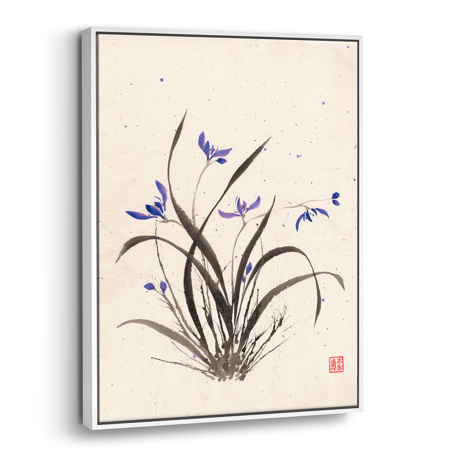 Orchid Splatter (Framed Canvas)