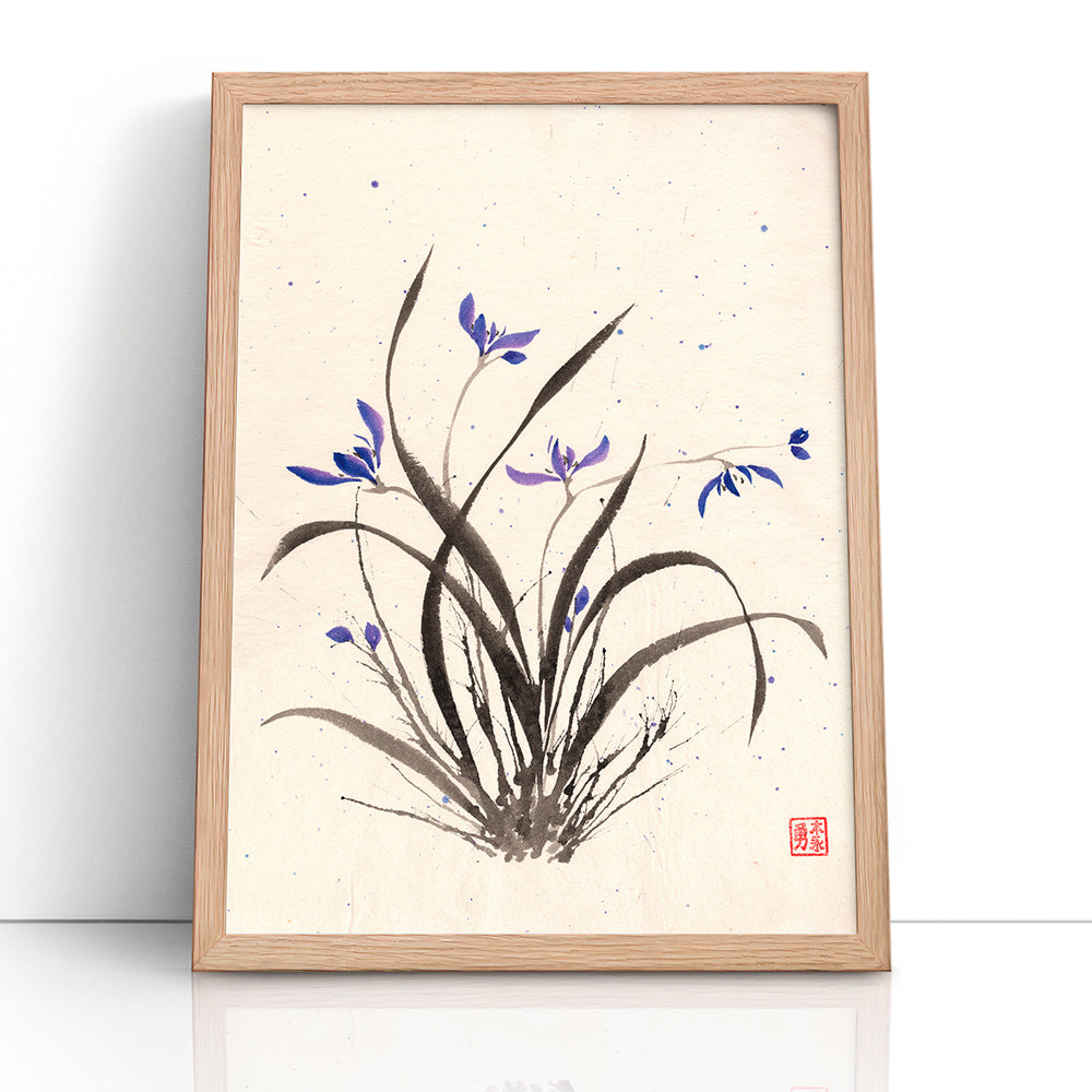 Orchid Splatter (Framed Paper Print)