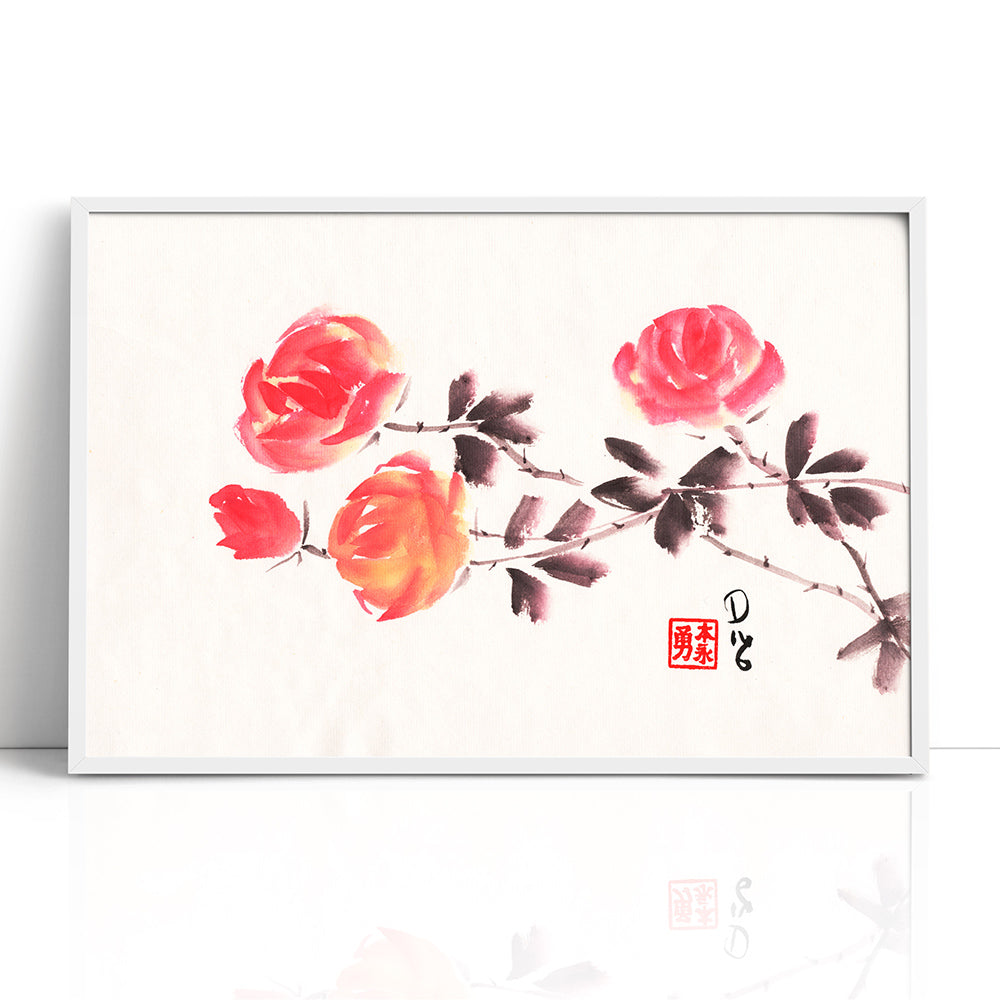 Red Roses 2 (Framed Paper Print)