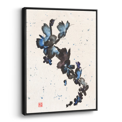 Butterfly Frenzy - (Framed Canvas)