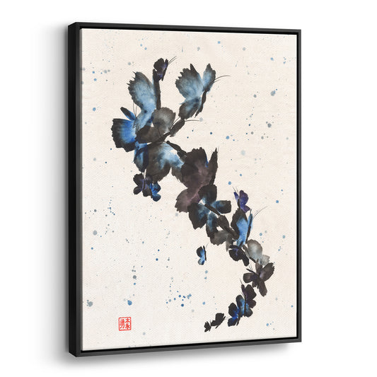 Butterfly Frenzy - (Framed Canvas)