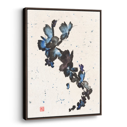 Butterfly Frenzy - (Framed Canvas)