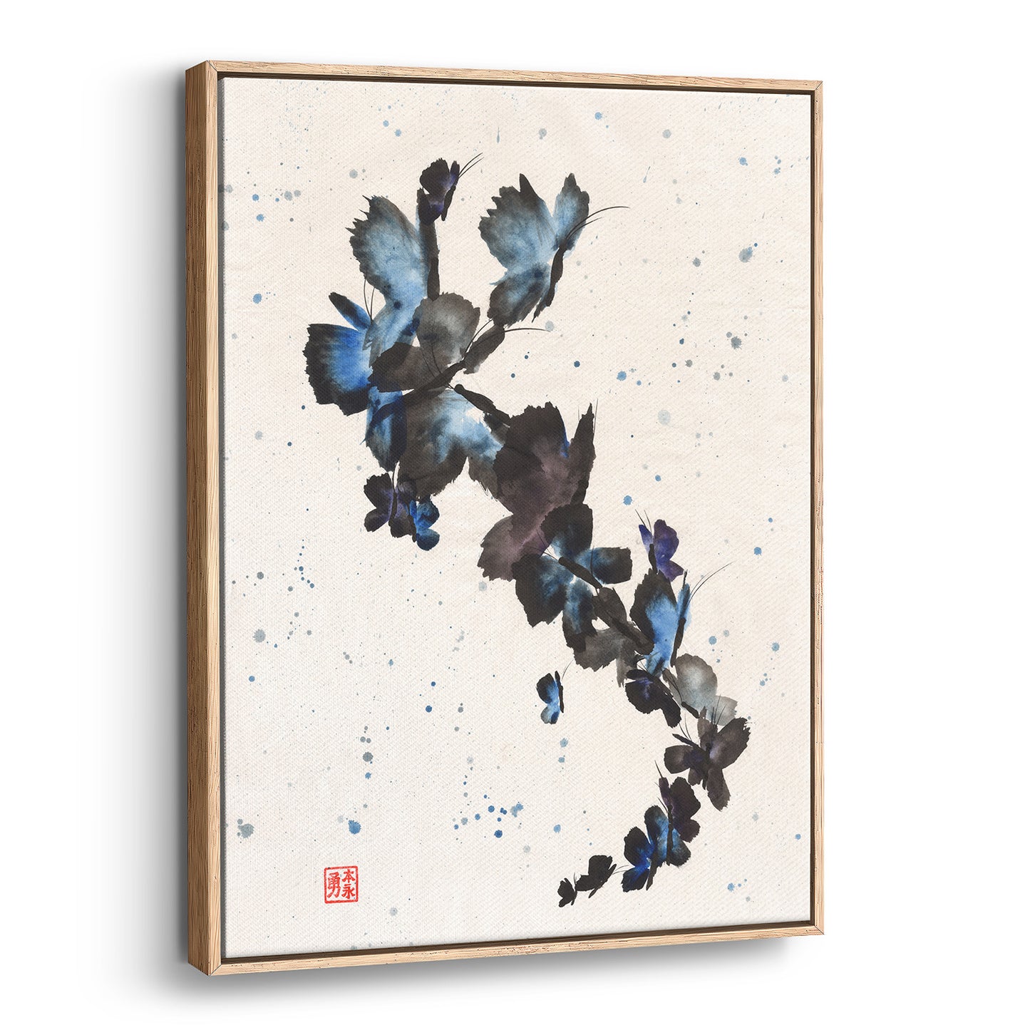Butterfly Frenzy - (Framed Canvas)