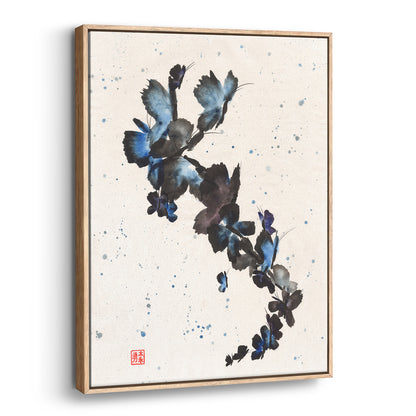 Butterfly Frenzy - (Framed Canvas)