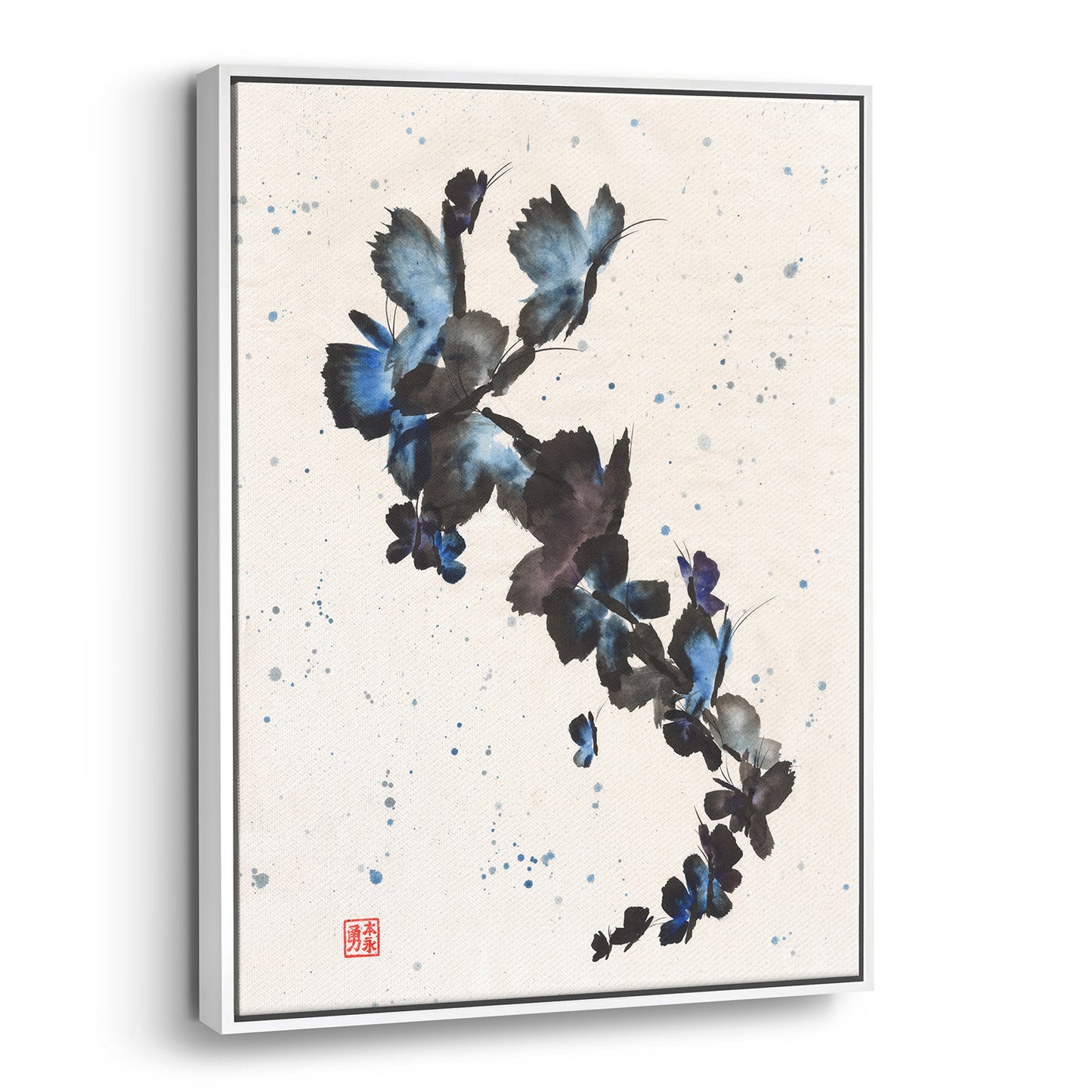 Butterfly Frenzy - (Framed Canvas)