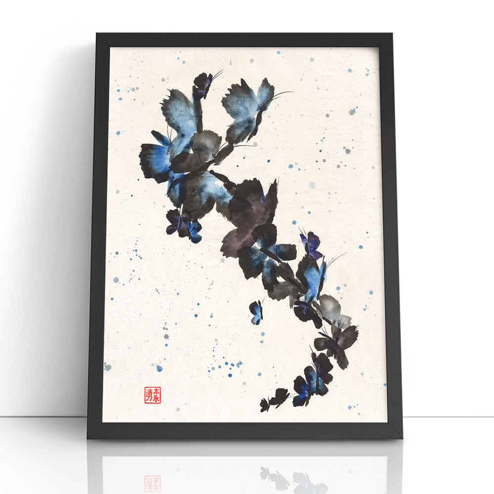 Butterfly Frenzy - (Framed Paper Print)