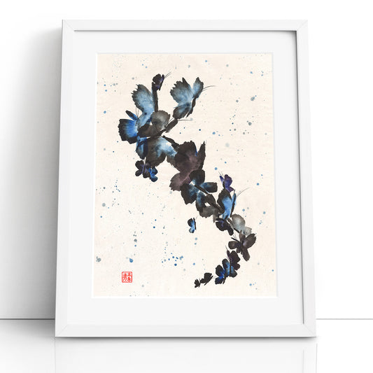 Butterfly Frenzy - (Framed Paper Print)