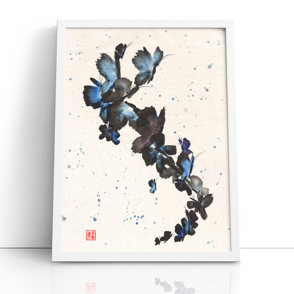 Butterfly Frenzy - (Framed Paper Print)