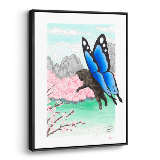 Catterfly Revisited - (Framed Canvas)