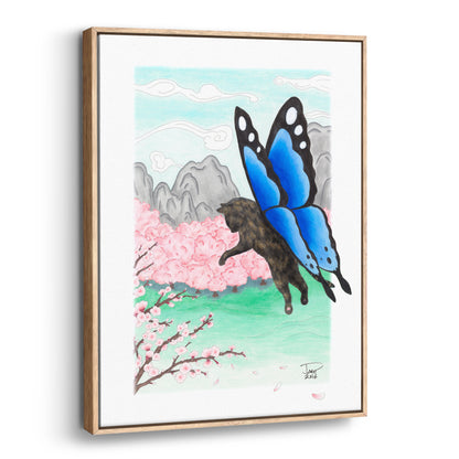 Catterfly Revisited - (Framed Canvas)