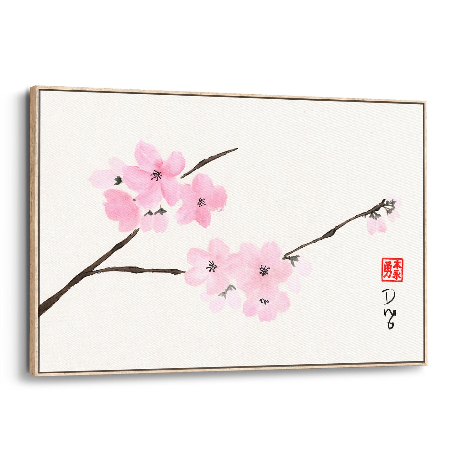 Cherry Blossoms - (Framed Canvas)