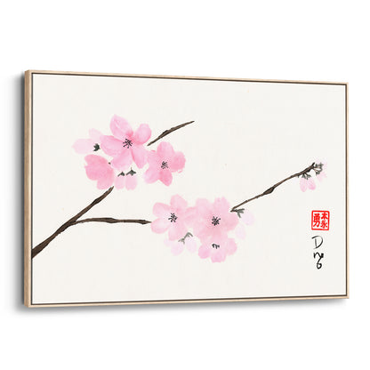 Cherry Blossoms - (Framed Canvas)