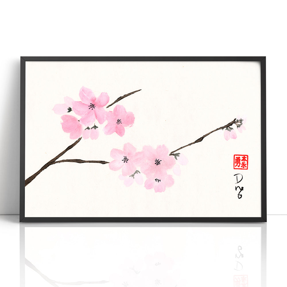 Cherry Blossoms - (Framed Paper Print)