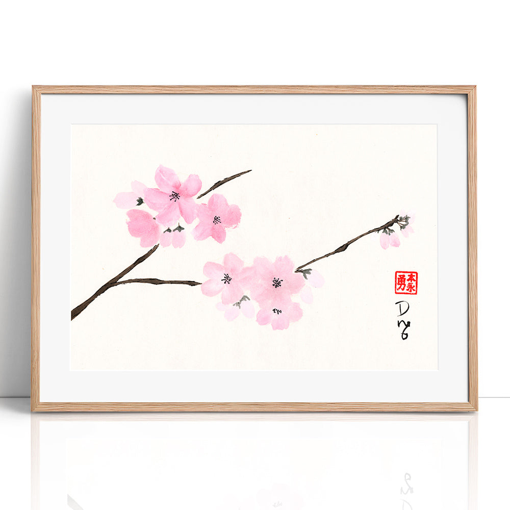 Cherry Blossoms - (Framed Paper Print)