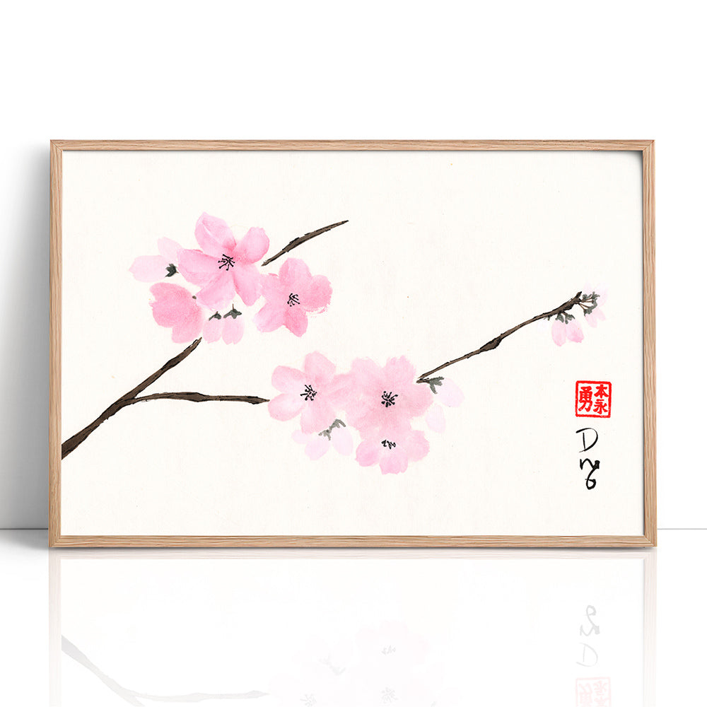Cherry Blossoms - (Framed Paper Print)