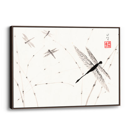 Dragonflies - (Framed Canvas)