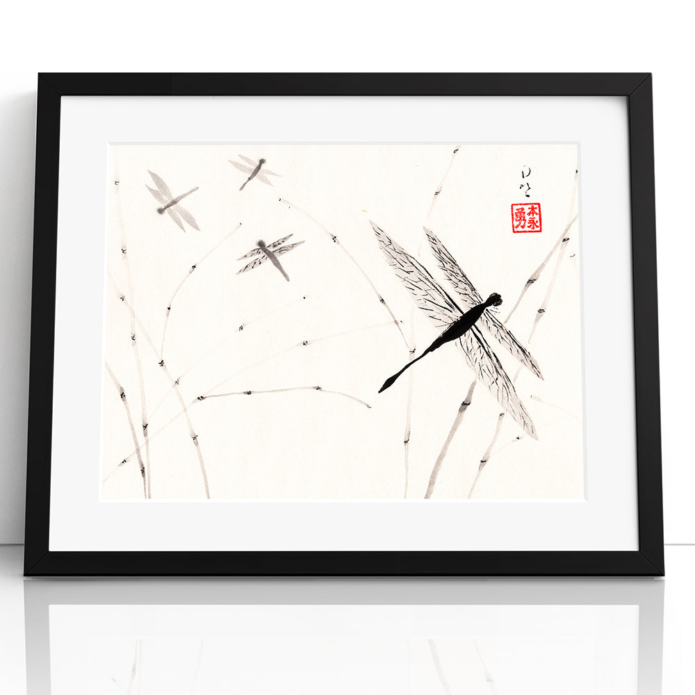 Dragonflies - (Framed Paper Print)