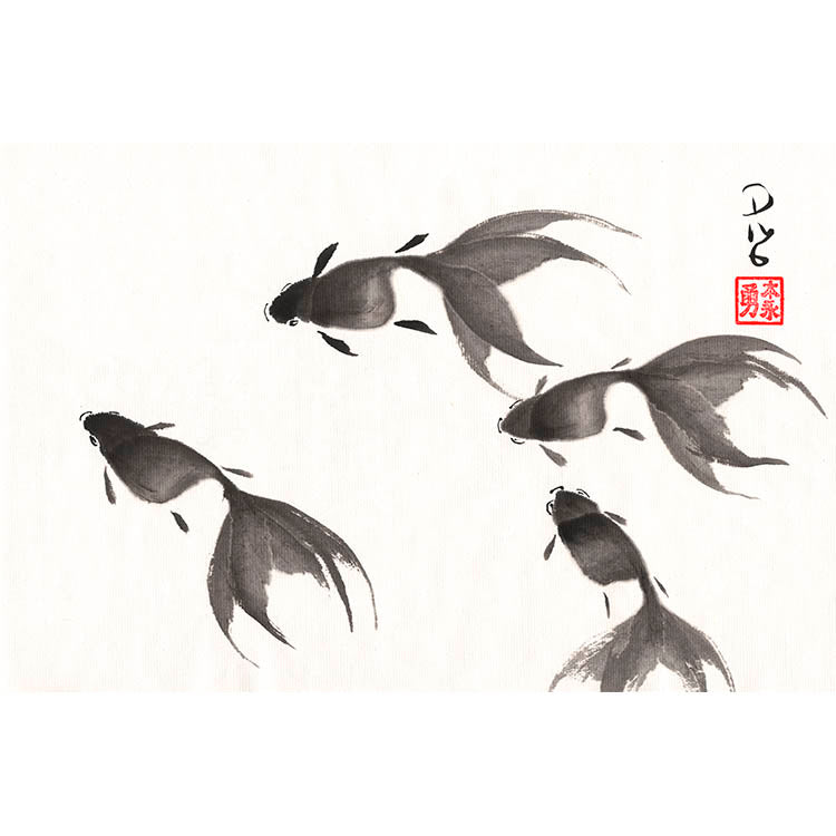 Fish Four - (Framed Canvas)
