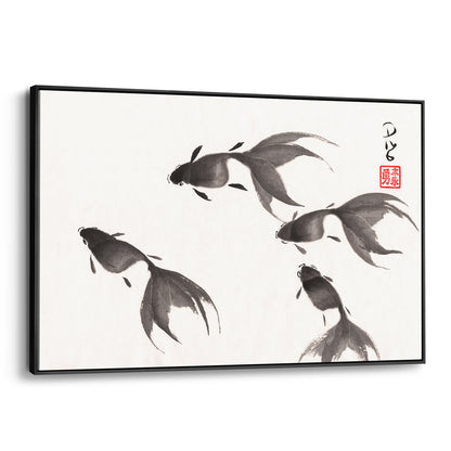 Fish Four - (Framed Canvas)