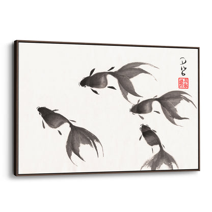 Fish Four - (Framed Canvas)