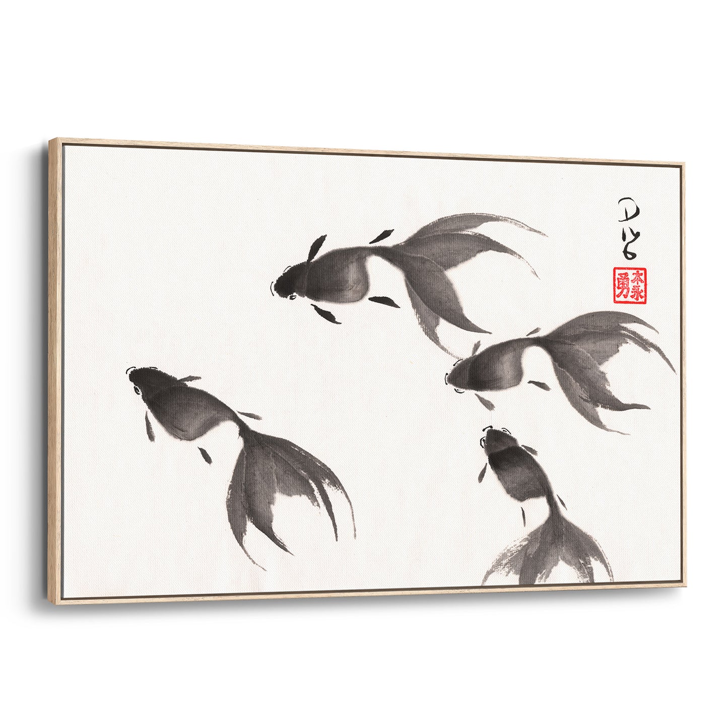 Fish Four - (Framed Canvas)
