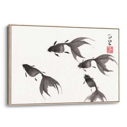Fish Four - (Framed Canvas)
