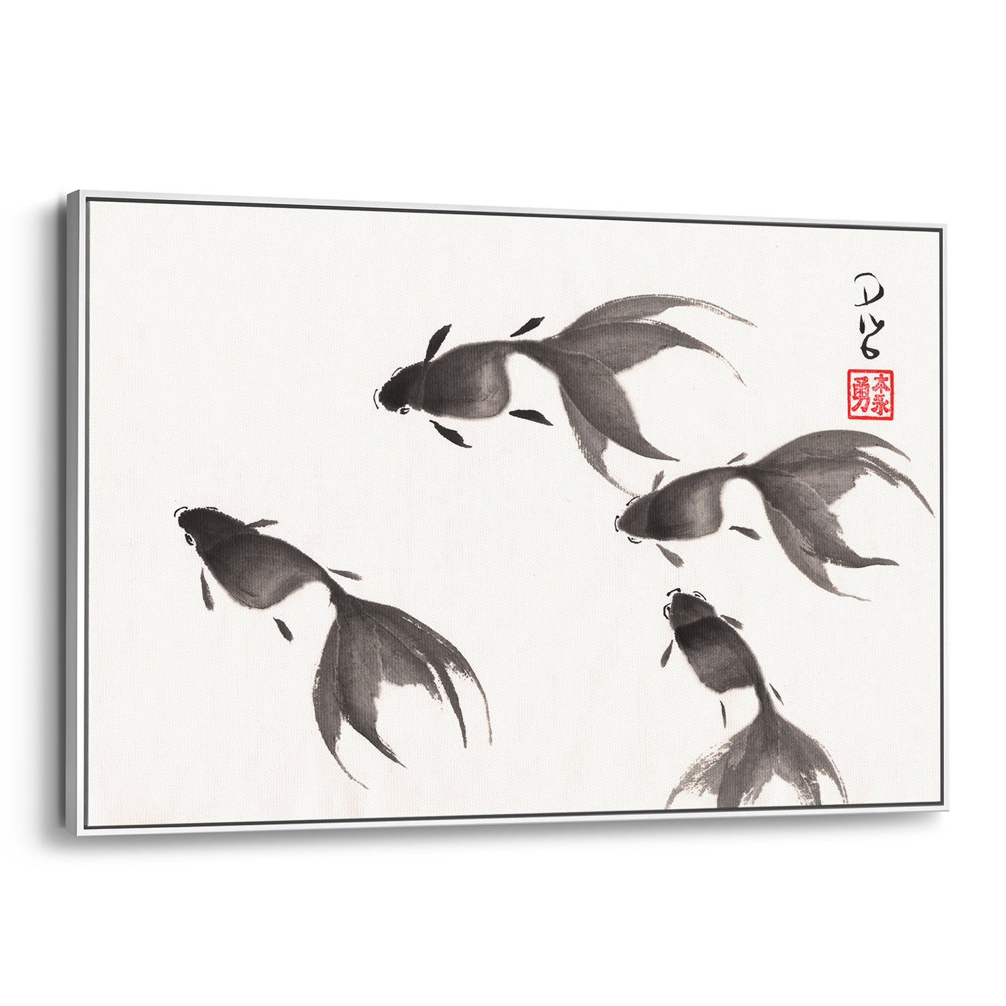 Fish Four - (Framed Canvas)