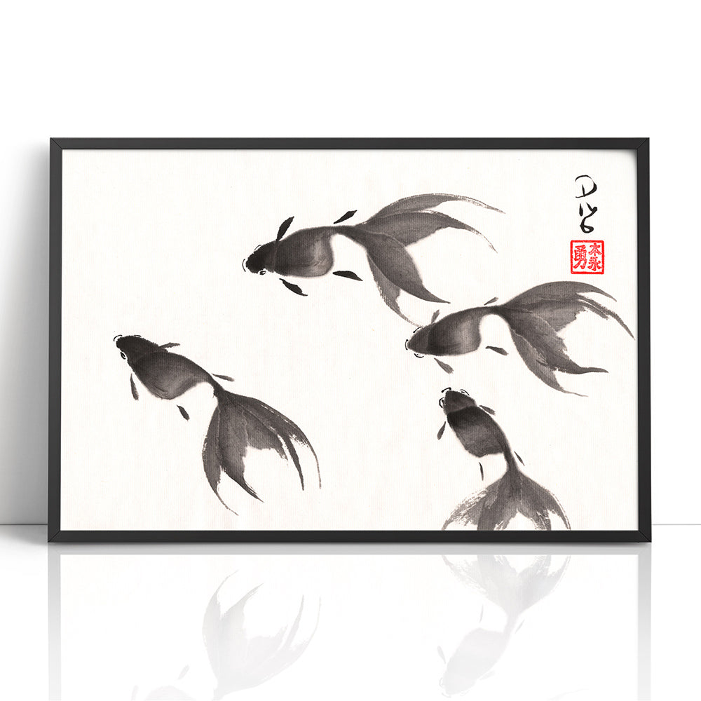 Fish Four - (Framed Paper Print)