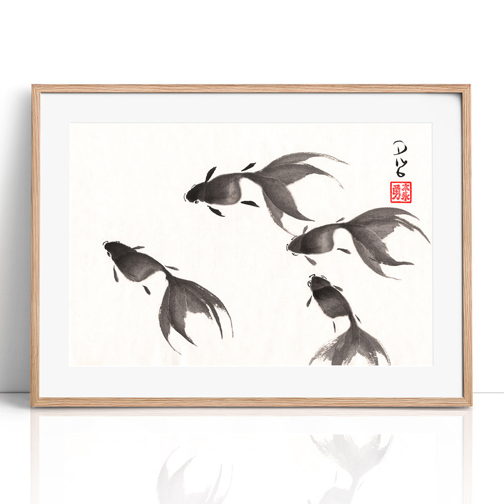 Fish Four - (Framed Paper Print)