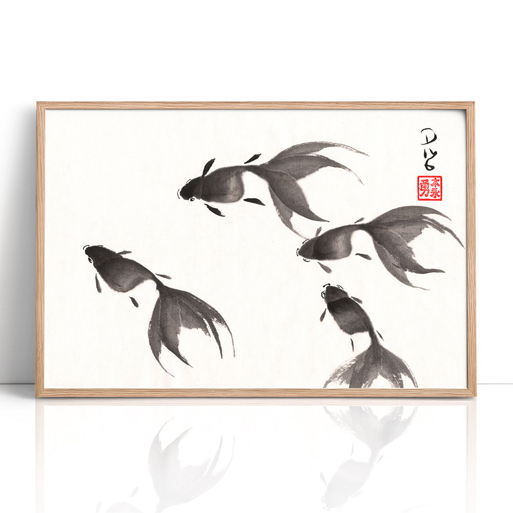 Fish Four - (Framed Paper Print)