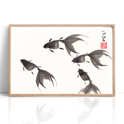 Fish Four - (Framed Paper Print)