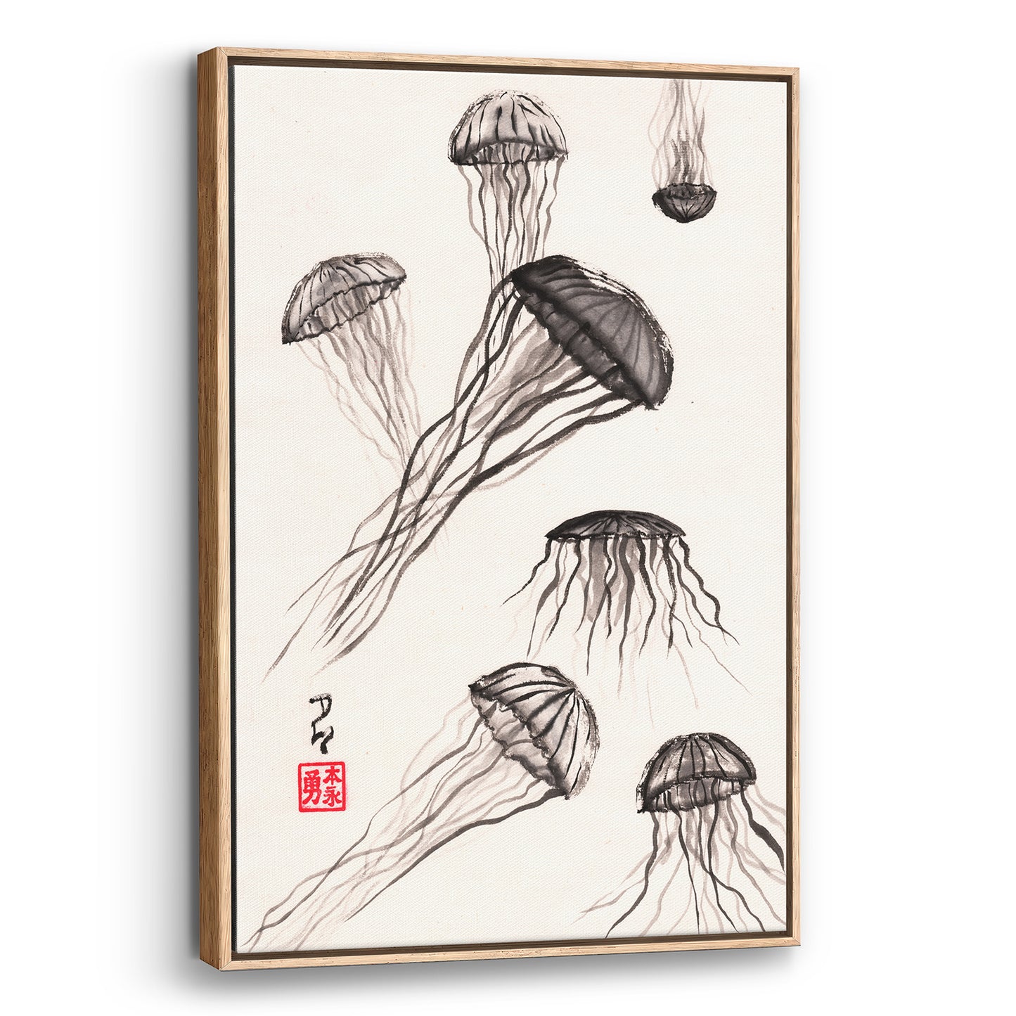 Jellyfish - (Framed Canvas)