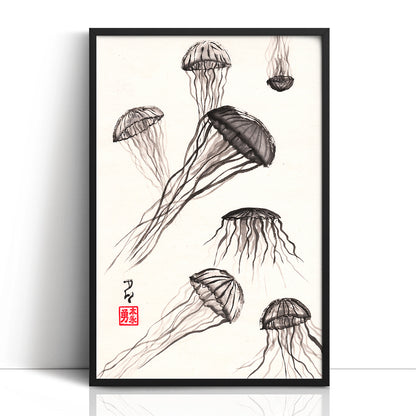 Jellyfish - (Framed Paper Print)