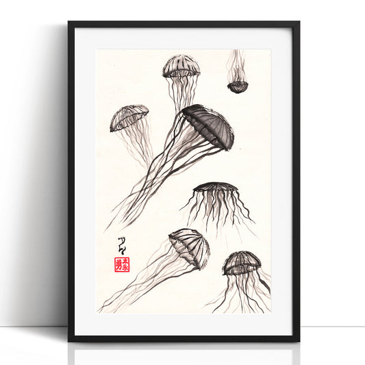 Jellyfish - (Framed Paper Print)