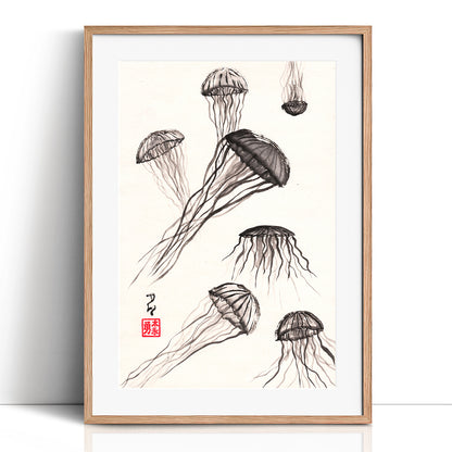 Jellyfish - (Framed Paper Print)
