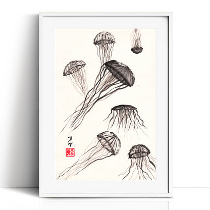 Jellyfish - (Framed Paper Print)