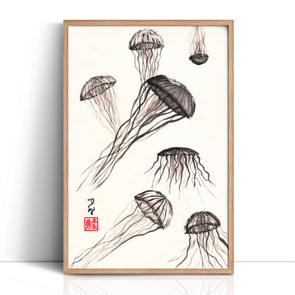 Jellyfish - (Framed Paper Print)