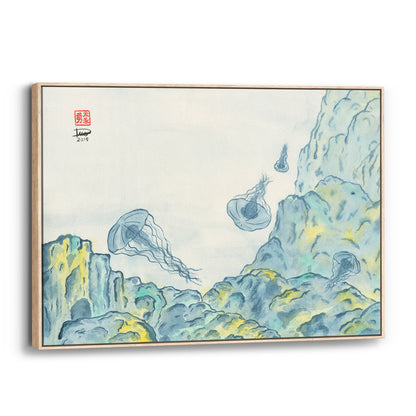 Jellyfish 2 - (Framed Canvas)