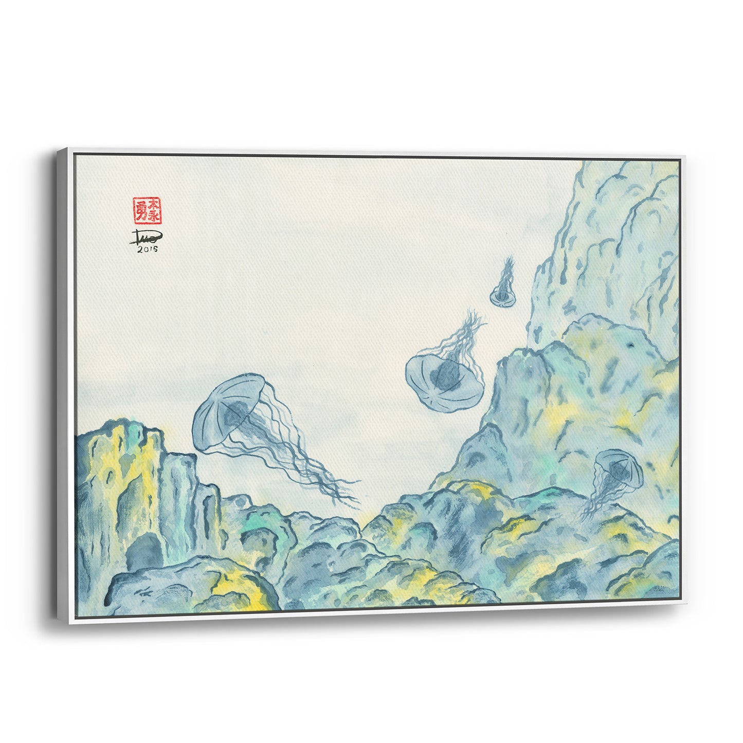 Jellyfish 2 - (Framed Canvas)