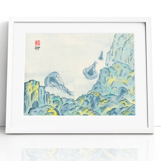 Jellyfish 2 - (Framed Paper Print)