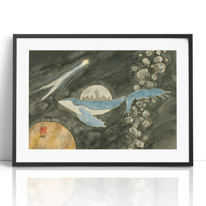New New New Seattle (Framed Paper Print)