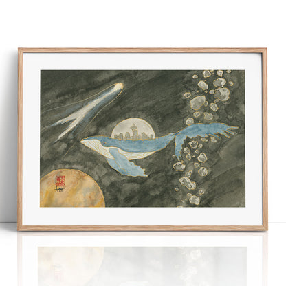 New New New Seattle (Framed Paper Print)