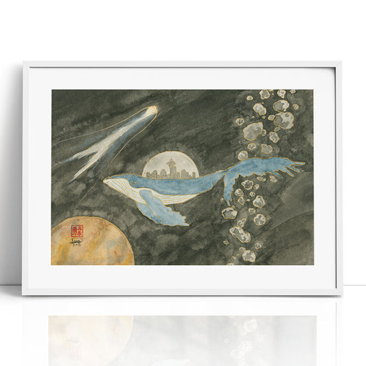 New New New Seattle (Framed Paper Print)