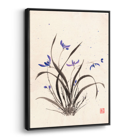 Orchid Splatter (Framed Canvas)