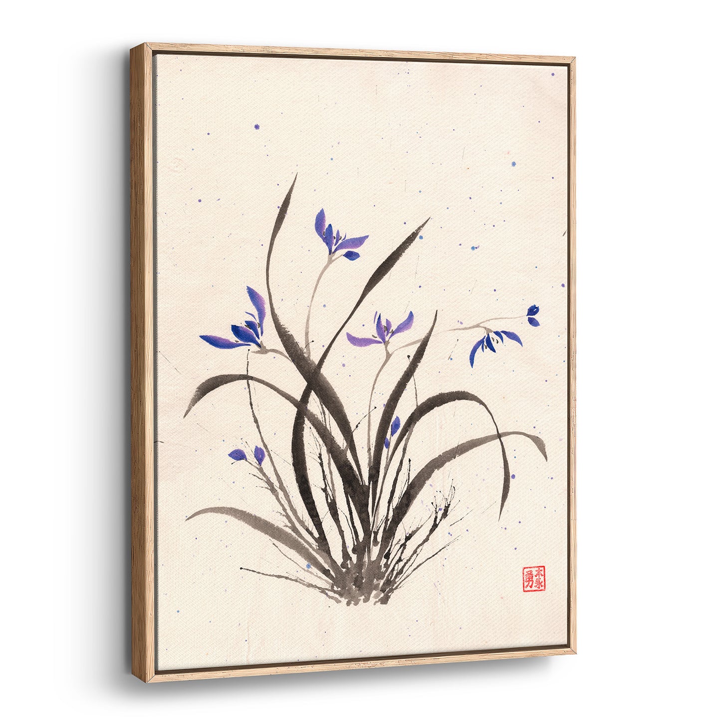 Orchid Splatter (Framed Canvas)