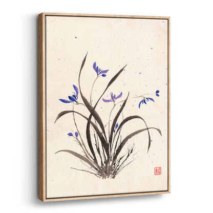 Orchid Splatter (Framed Canvas)